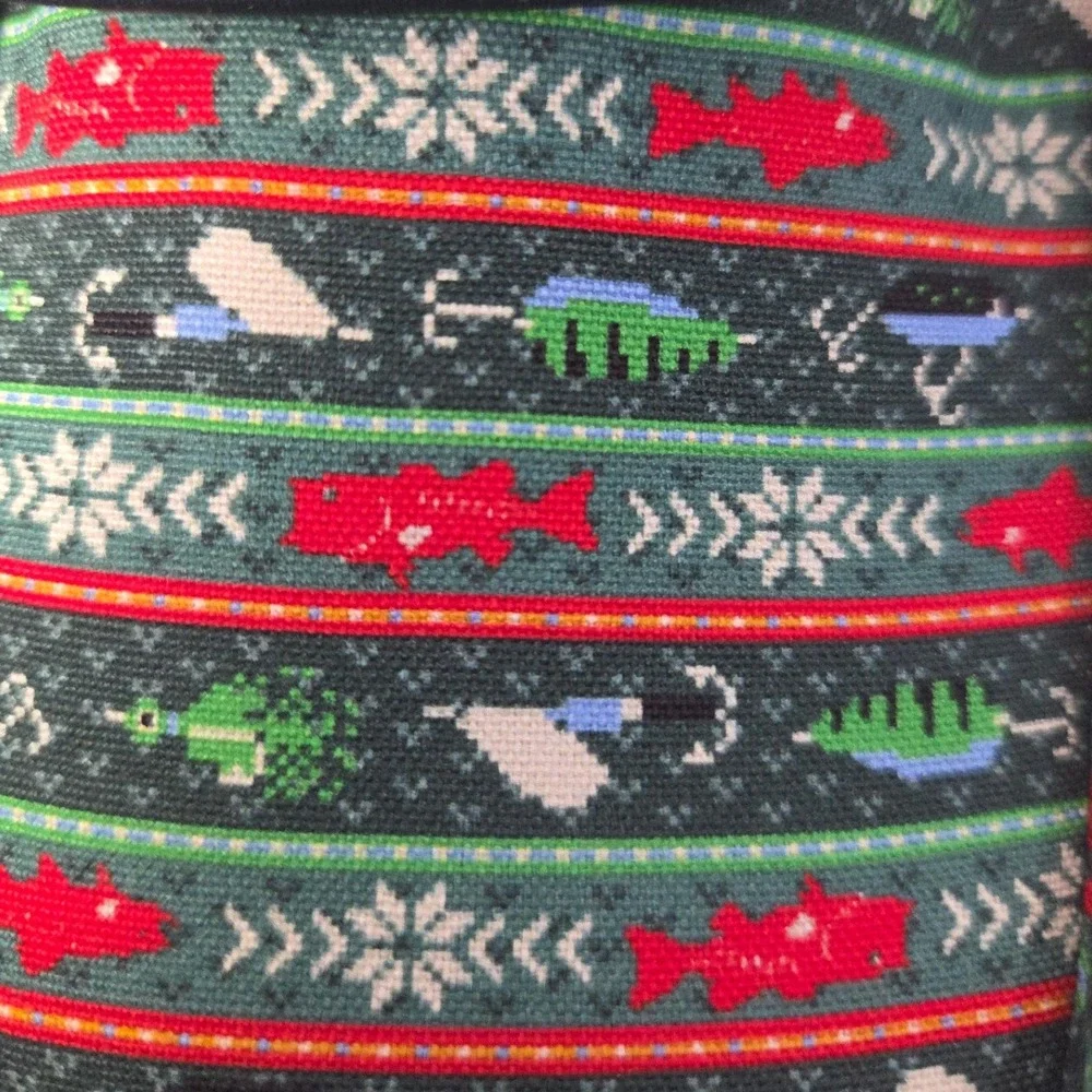 Hey Dude Wally Fishmas Sweater Shoes Mens 10 Green Christmas Slip On Loafers NWT